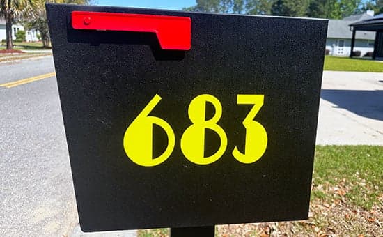 Custom Vinyl Mailbox Number Custom Vinyl Mailbox Number