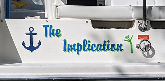 Custom Vinyl Boat Name Custom Vinyl Boat Name