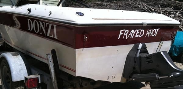 Custom Vinyl Boat Name Lettering