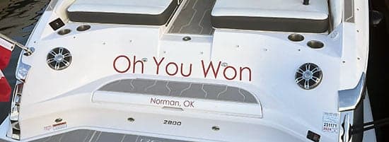 Custom Vinyl Boat Name Custom Vinyl Boat Name