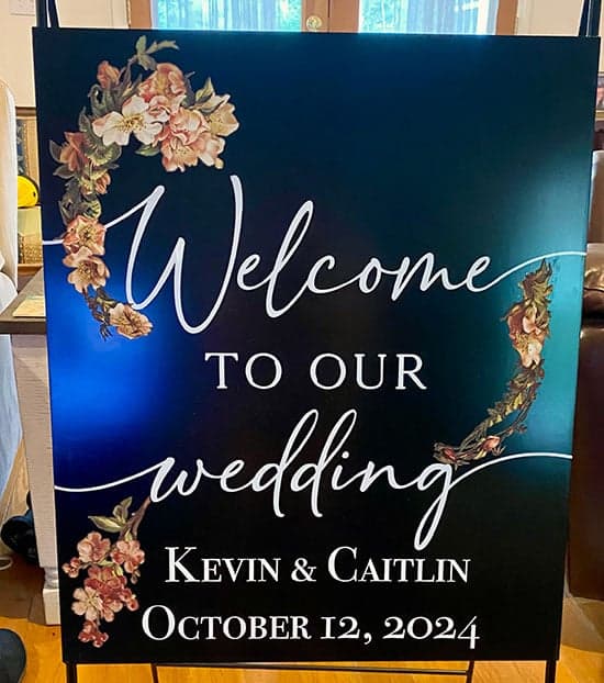Custom Vinyl Wedding Sign Custom Vinyl Wedding Sign