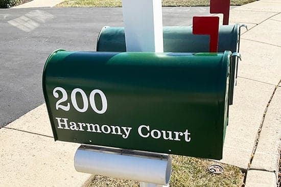 Custom Vinyl Mailbox Address Custom Vinyl Mailbox Address