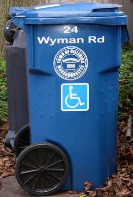 Lettering on a Garbage Can