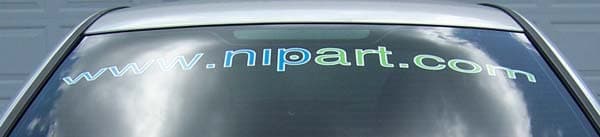 Lettering on a Car Window