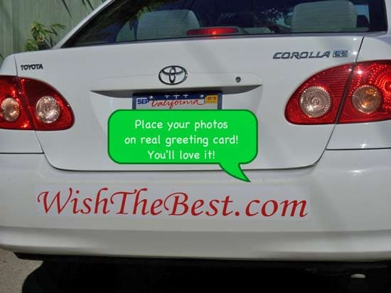 Lettering on a car