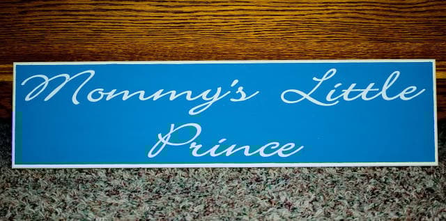 Lettering for Wooden Baby Sign
