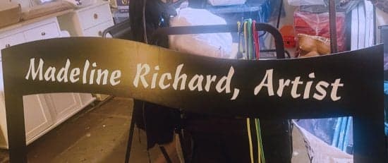 Custom Sign with Vinyl Lettering Custom Sign with Vinyl Lettering