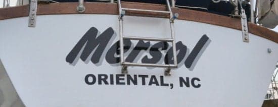 Custom Vinyl Boat Lettering