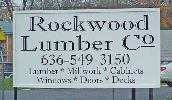 Lettering on a sign