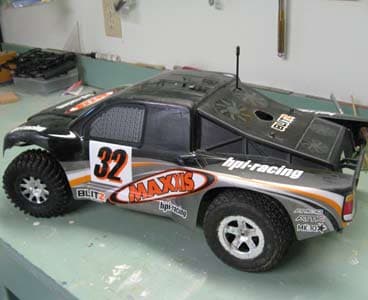 Numbers on a radio controlled truck