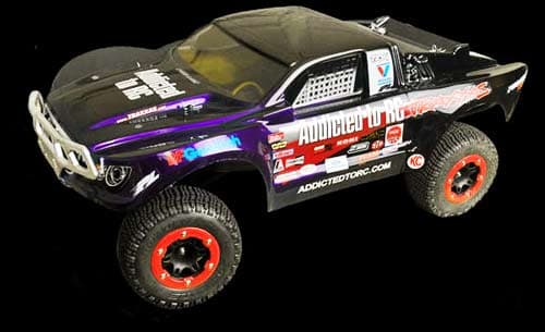 Lettering on a radio control car
