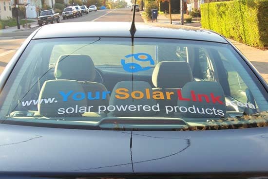 Lettering on a car