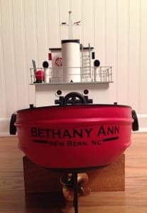 Custom Model Boat Lettering