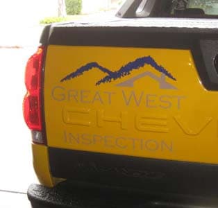 Lettering on a truck