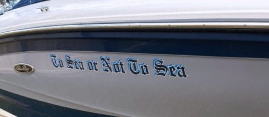 Custom Vinyl for Boat Name