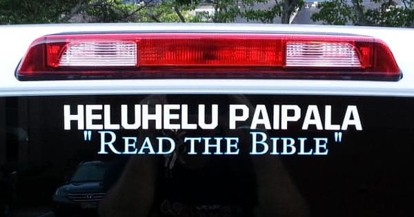 Custom Truck Window Lettering