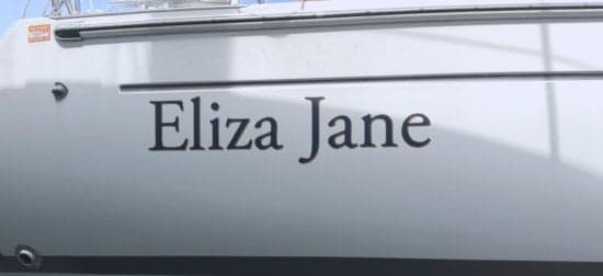 Custom Vinyl Boat Name