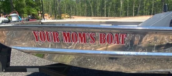 Custom Vinyl Boat Name Custom Vinyl Boat Name