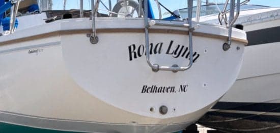 Custom Vinyl Name for Boat Custom Vinyl Name for Boat