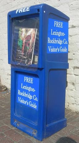Custom Decals on Visitor Guide Box Custom Decals on Visitor Guide Box