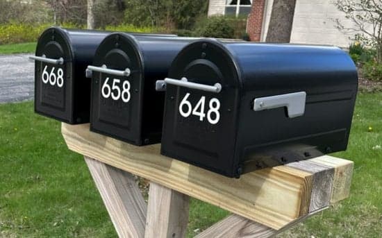 Custom Vinyl Mailbox Numbers Custom Vinyl Mailbox Numbers