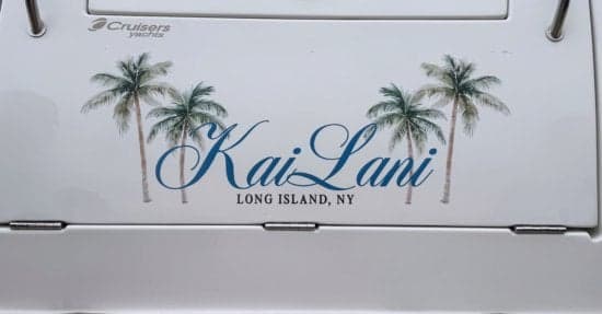 Custom Vinyl Boat Name