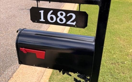 Custom Vinyl Mailbox Numbers