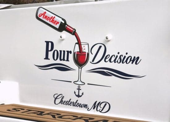 Custom Vinyl Name for Boat