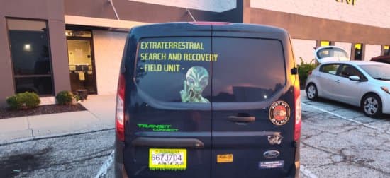 Custom Vinyl Reflective Van Lettering