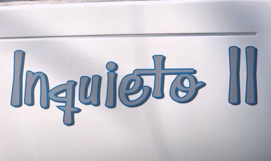 Custom Vinyl Boat Name