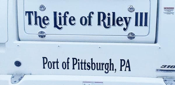 Custom Vinyl Boat Name and Port Decals