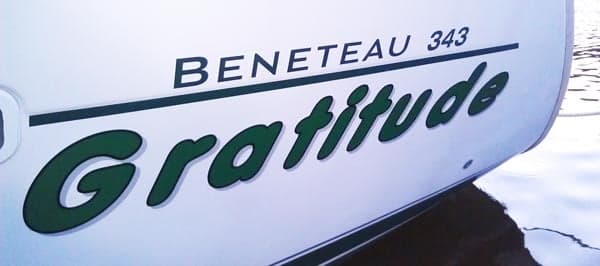 Custom Vinyl Boat Name