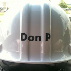 Custom Hardhat Lettering Custom Hardhat Lettering