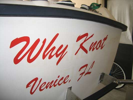 Lettering on a Boat