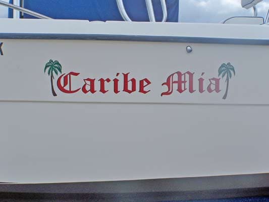 Lettering on a Boat Lettering on a Boat