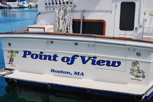 Vinyl Decals on a Boat Vinyl Decals on a Boat