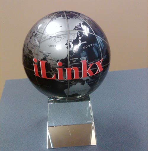 Vinyl Lettering on a Globe Vinyl Lettering on a Globe