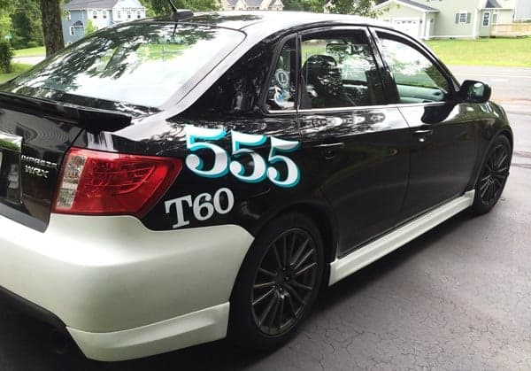 Custom Racecar Vinyl Lettering Custom Racecar Vinyl Lettering
