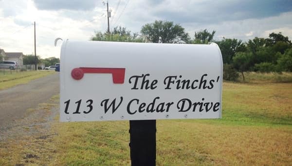 Custom Vinyl Mailbox Decal Custom Vinyl Mailbox Decal