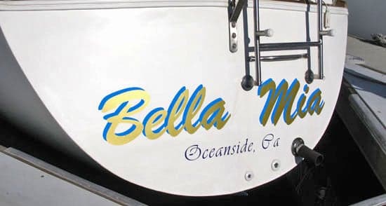 Custom Vinyl Boat Name