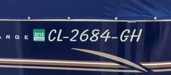 Custom Viynl Boat Registration