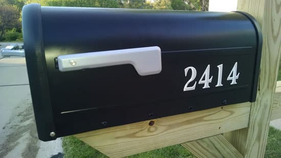 Custom Vinyl Mailbox Numbers