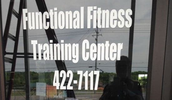 Custom Vinyl Lettering For Gym Door
