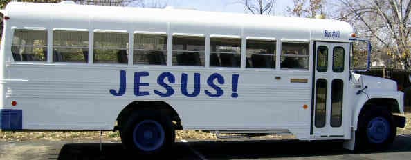 Custom Lettering on a Bus Custom Lettering on a Bus