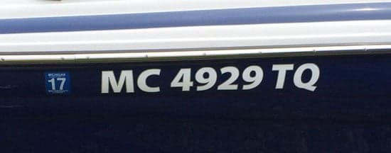 Vinyl Boat Registration Numbers