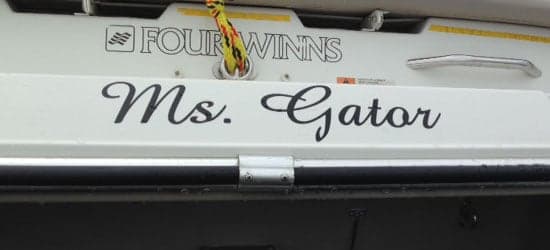 Custom Vinyl Boat Name
