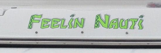 Custom Vinyl Boat Lettering