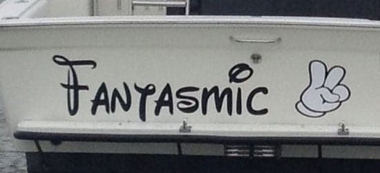 Custom Vinyl Boat Lettering