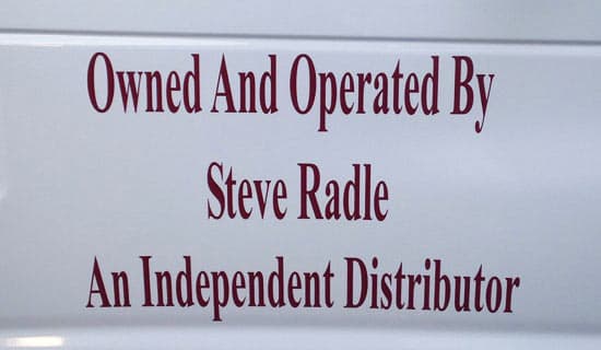 Custom Vinyl Lettering For Work Vehicle