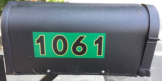 Custom Mailbox Vinyl Label